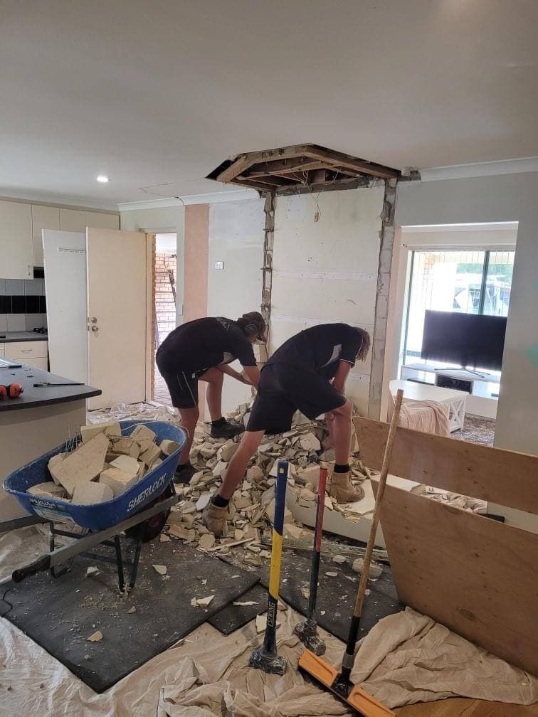 Just-in-timber wall removal project.