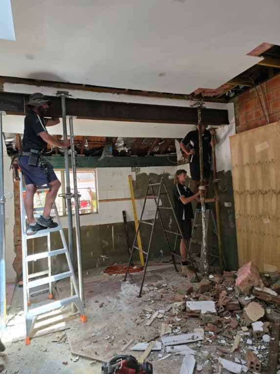 Just-in-timber wall removal project.