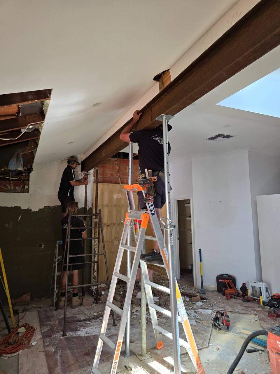 Just-in-timber wall removal project.